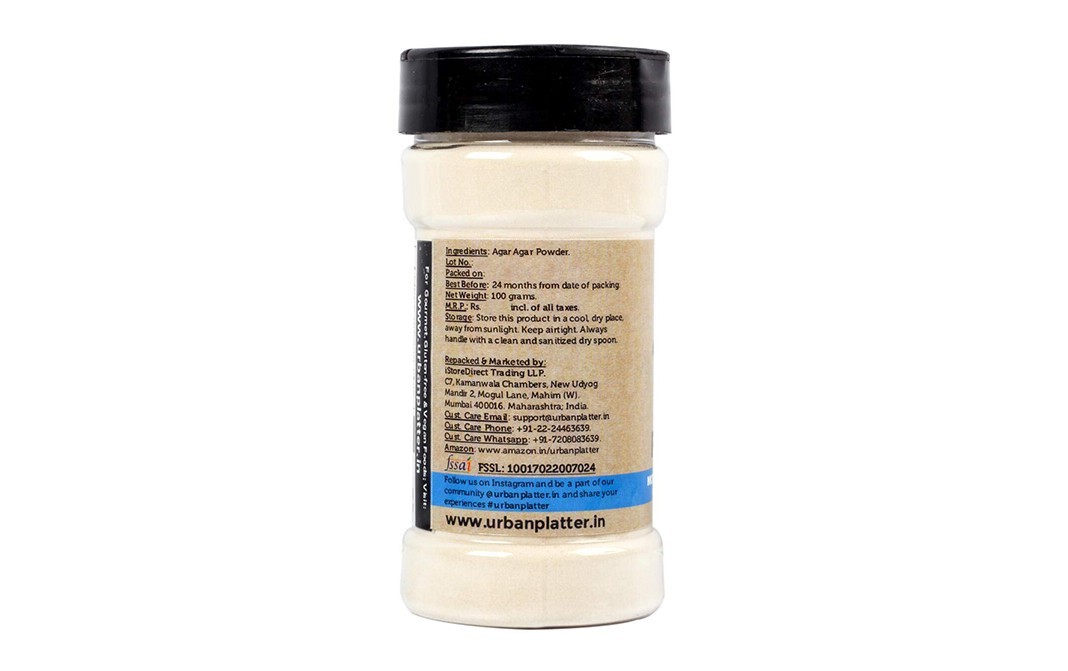 Urban Platter Agar Agar Powder    Plastic Bottle  100 grams